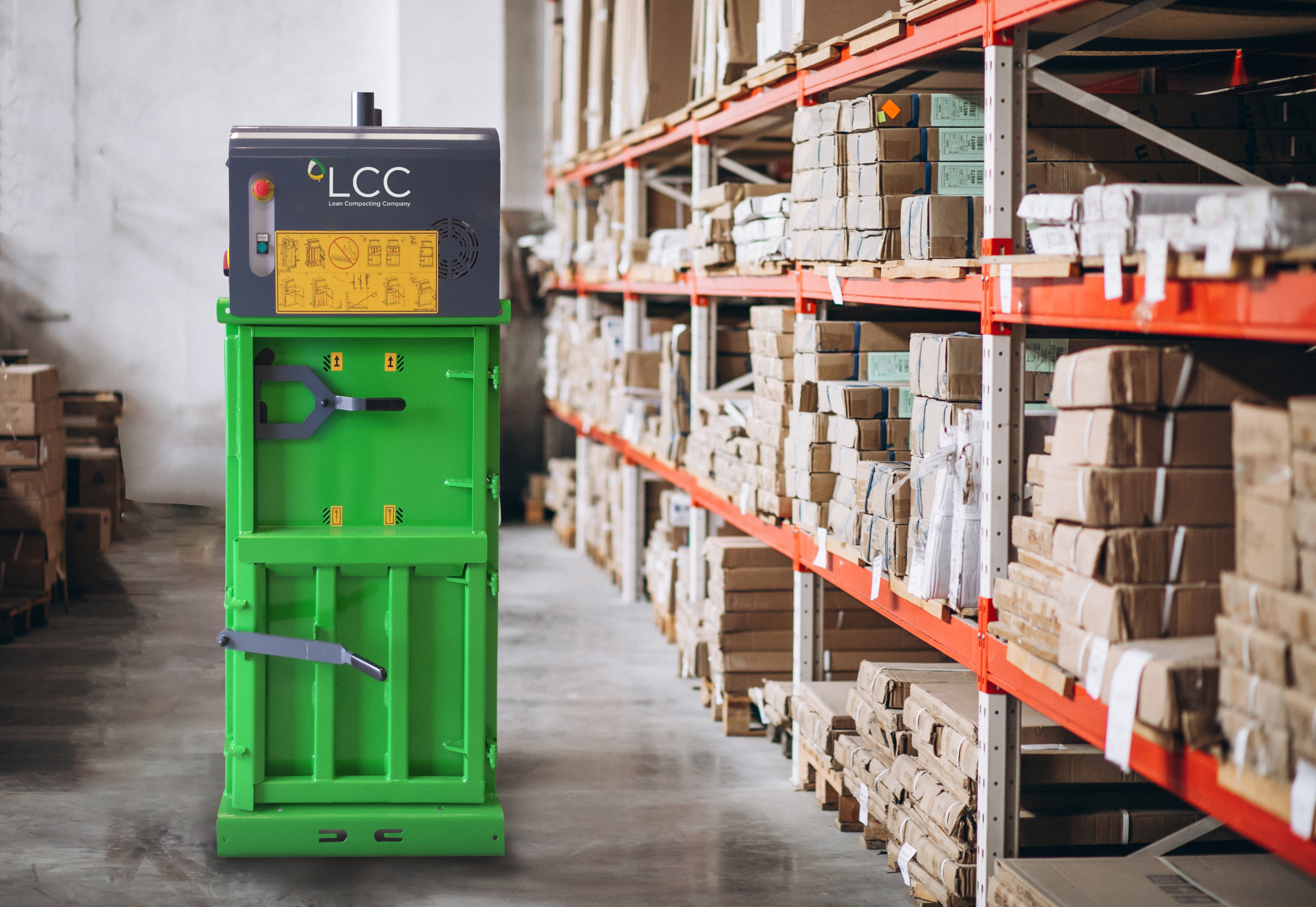 Prensa compactadora de residuos V4 de Lean Compacting Company