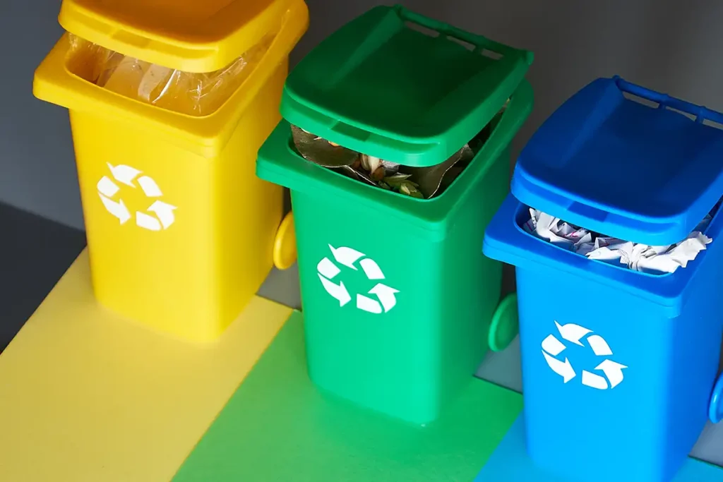 Tipos de contenedores de reciclaje y los diferentes colores: guía para empresas