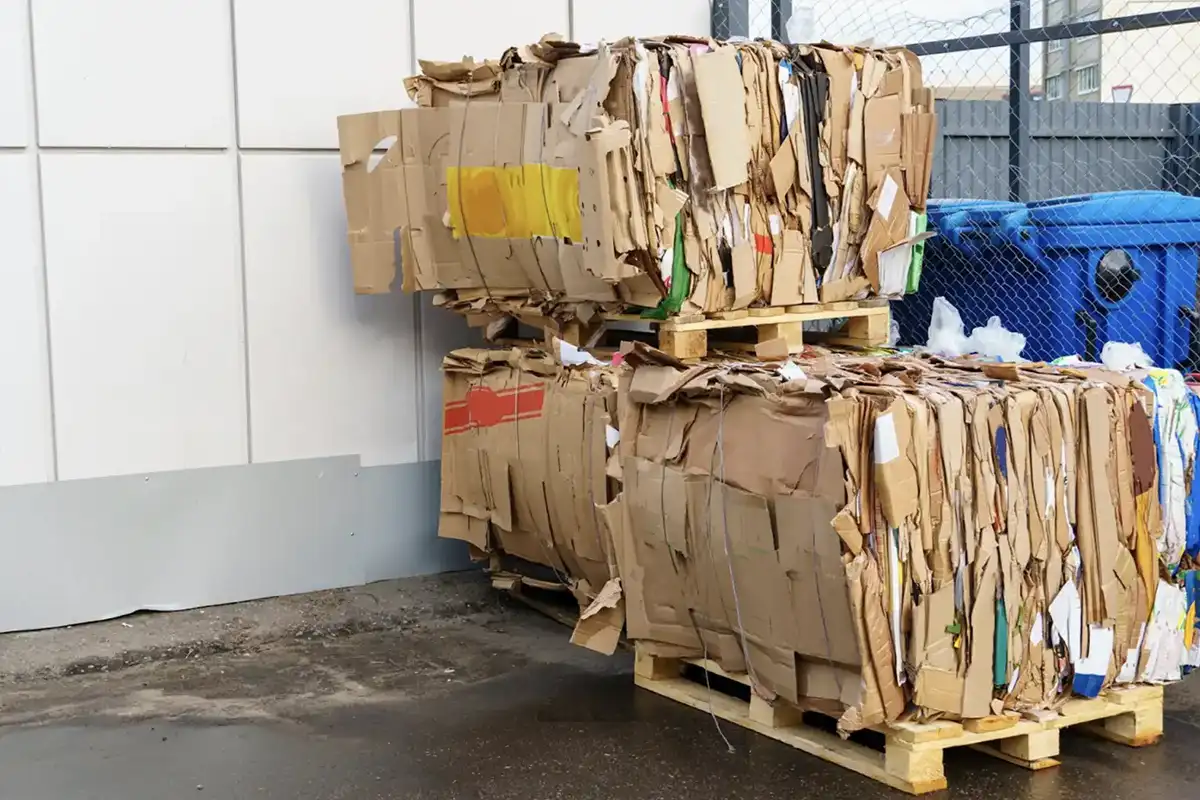 Retorno de una compactadora de cartón supermercados